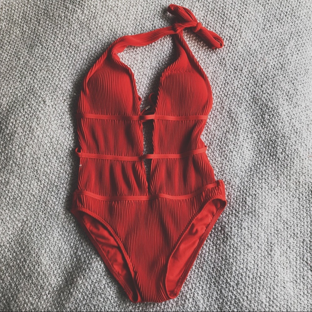 Laundry by Sheri Segali orange monokini